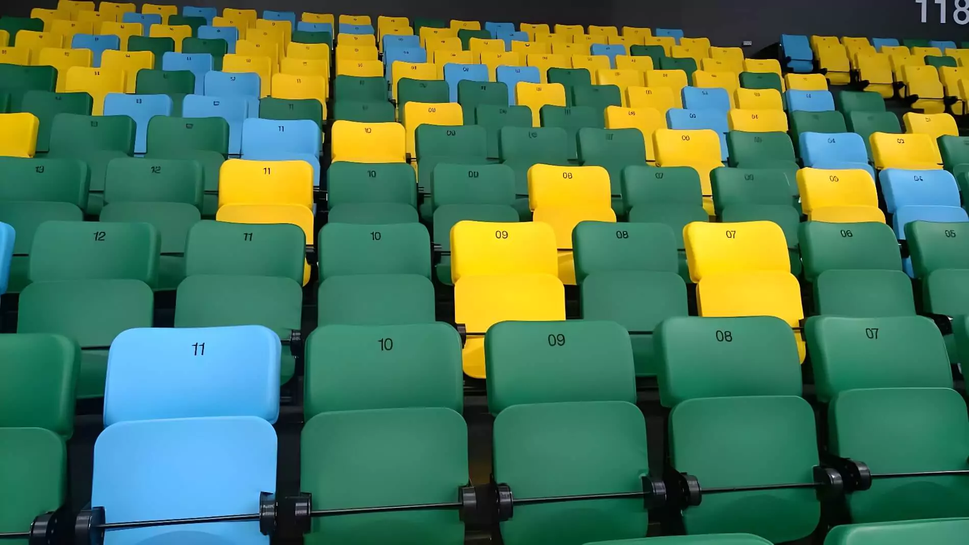 Ergonomic stadium seats for fan comfort Image